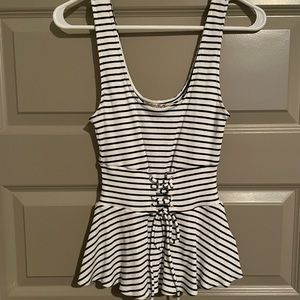 Striped corset style tank top- Express, Size Small